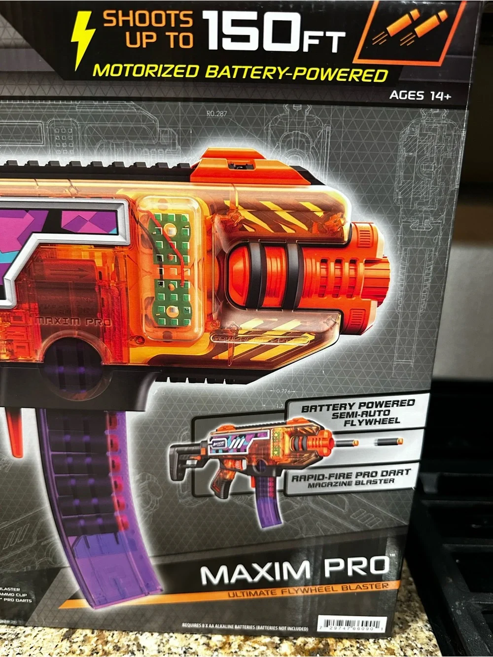 Maxim Pro Motorized Blaster - Orange and Purple